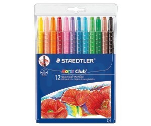 Giz de Cera 12 Cores Retrátil Noris Club - Staedtler