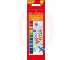 Giz de Cera 6 Cores Curtom - Faber-Castell