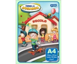 Papel Sulfite A4 Verde 75g 100 Fls - Jandaia