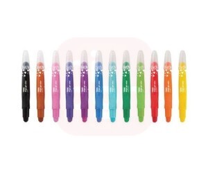 Giz de Cera 12 Cores Retrátil Mega Gel - Tris