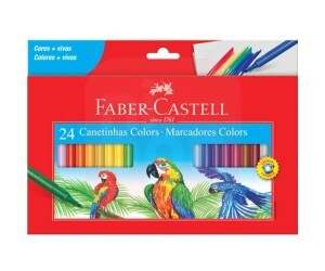 Canetinha Hidrográfica 24 Cores Faber-Castell