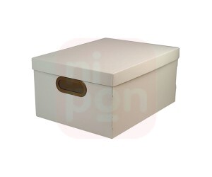 Caixa Organizadora Linho Média Cinza - Dello