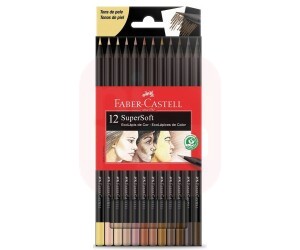 Lápis de Cor 12 Cores Pele Supersoft - Faber-Castell