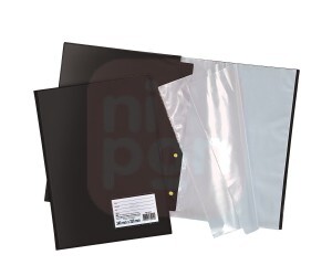 Pasta Catálogo C/20 Envelopes Finos - Preta