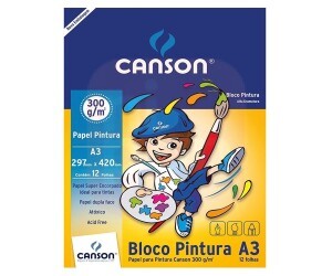 Bloco de Pintura A3 300g 12 Folhas - Canson