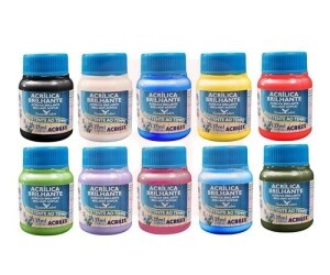 Tinta Acrílica Brilhante 37ml Cores - Acrilex
