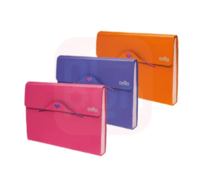 Pasta Sanfonada mini com 12 divisórias FullColor Dello Laranja