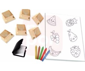 Carimbo de Madeira Frutas - Pais & Filhos