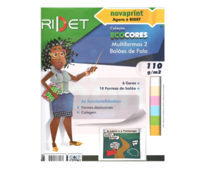 Papel ecocores multiformas balões de fala 110G A4 24FL