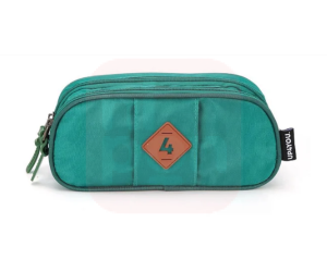 Estojo tecido Up4you 2 ziperes verde - Luxcel