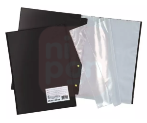 Pasta Catálogo A4 50 Plásticos Organizadora Preta