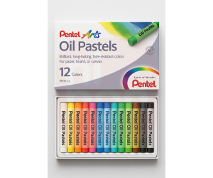 Giz de Cera Pastel Oleoso 12 Cores - Pentel