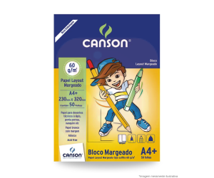Bloco Layout Margeado A4 63g 50 Folhas - Canson
