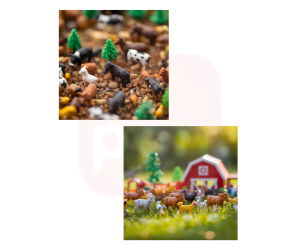 Kit 5 Animais Em Miniatura