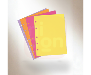 Bloco Fichário Colegial Kori Neon 