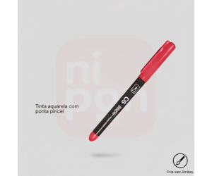 Caneta Marcador Brush Aquarelável CIS - Carmesim