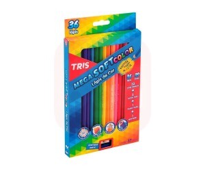 Lápis de Cor 36 Cores Mega Soft Color - Tris
