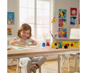 Tinta Guache Multiuso Têmpera Poster Colors 30ml com 6 Cores – Acrilex