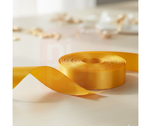 Fita de Cetim Amarela 15mm x 50m