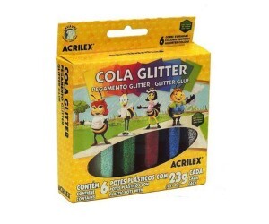 Cola com Glitter 6 cores 23g - Acrilex